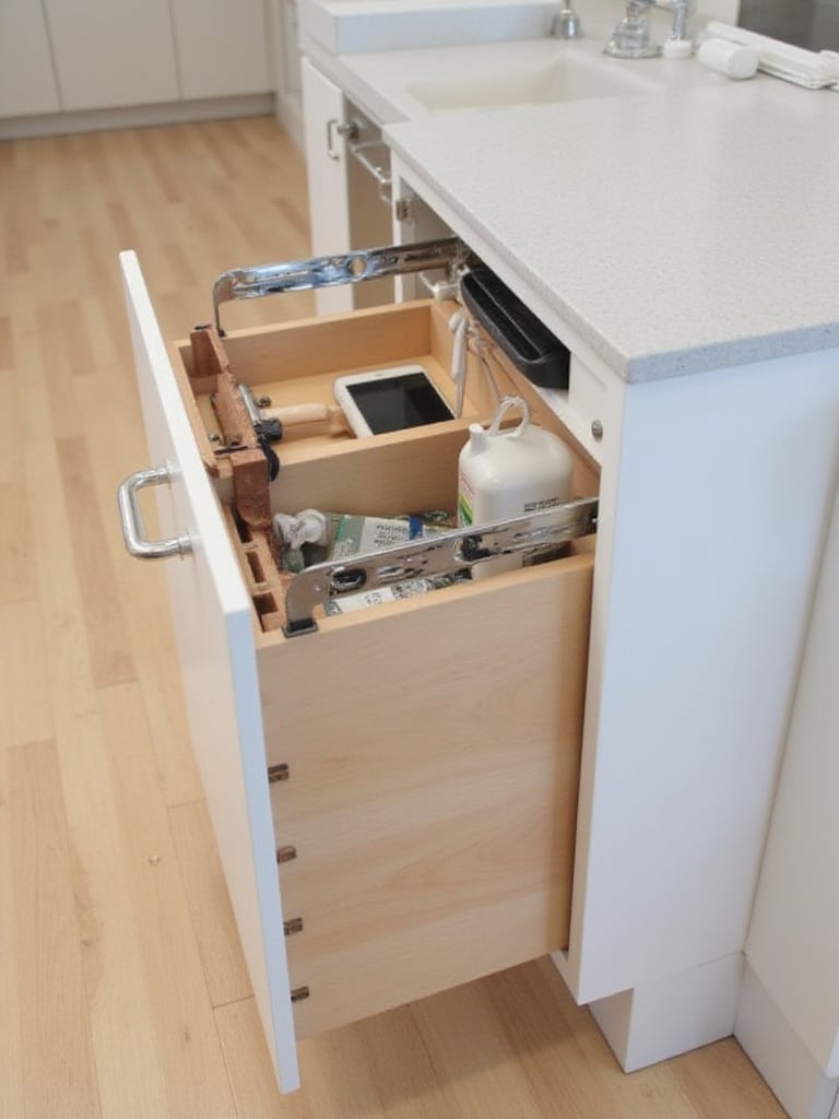 Cabinet with Integrated Power Outlet: Tech-Ready Storage