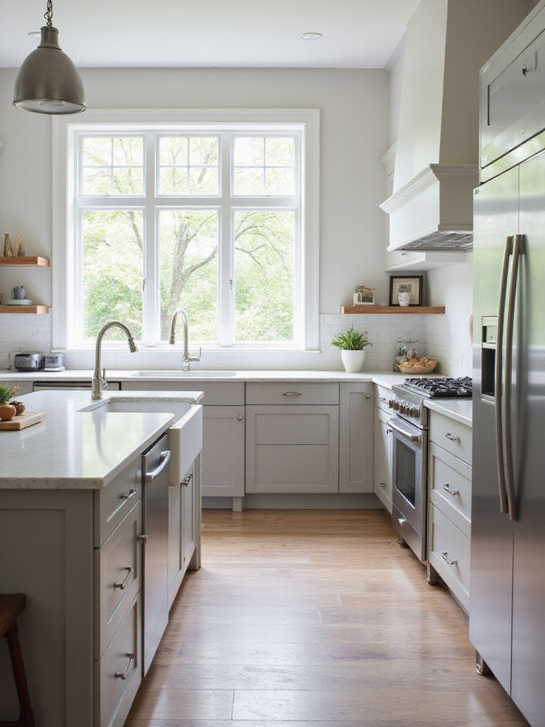 Professional kitchen design showcasing plumbing locations for sinks and appliances.