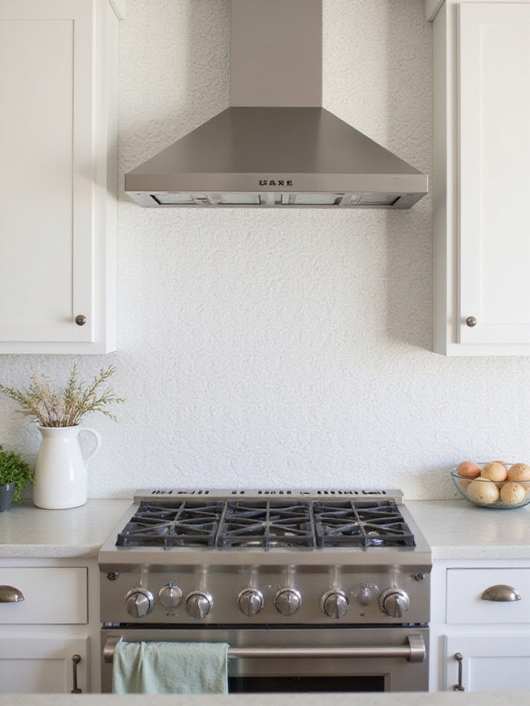 Stylish kitchen backsplash featuring peel-and-stick tiles in various patterns
