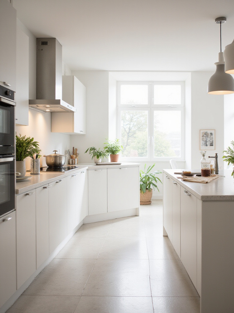 Modern kitchen featuring handleless cabinets and a sleek design
