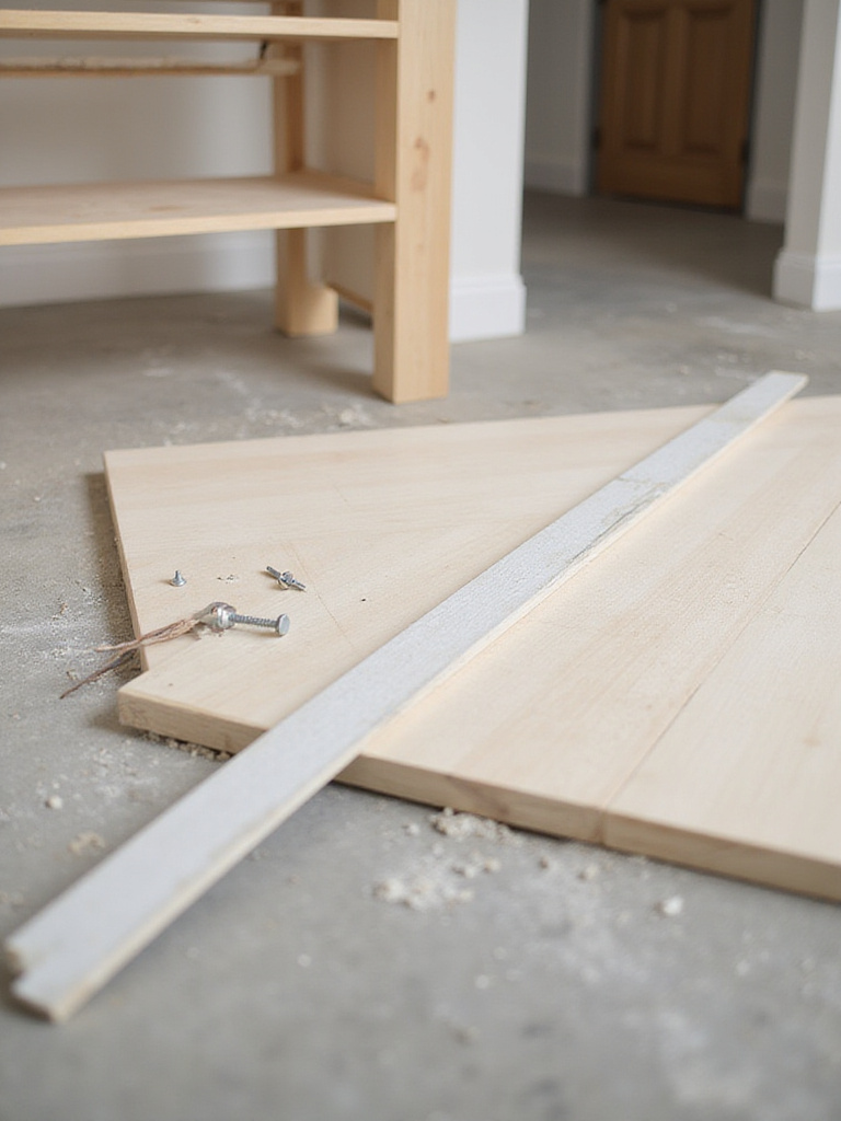 A well-prepared kitchen subfloor ready for tile installation