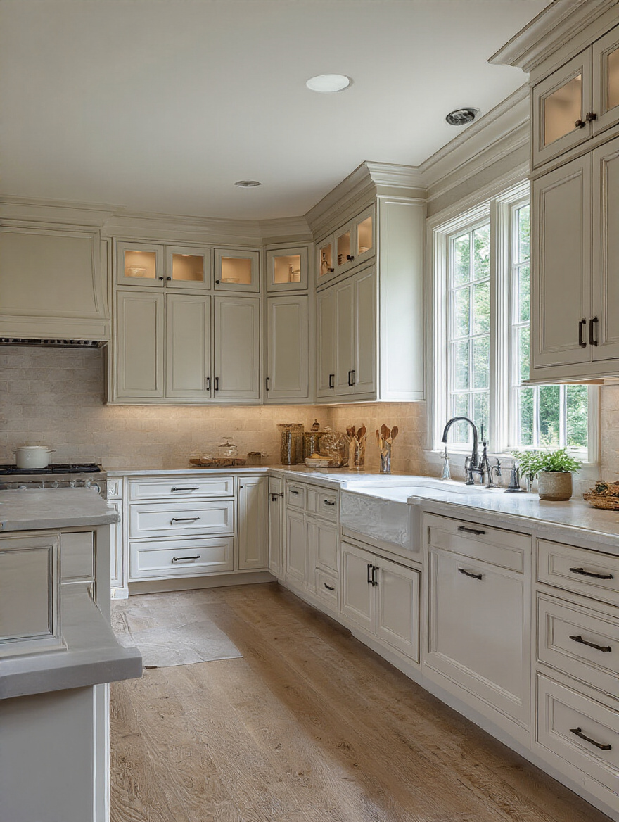 Stylish kitchen featuring high-quality cabinets with natural lighting