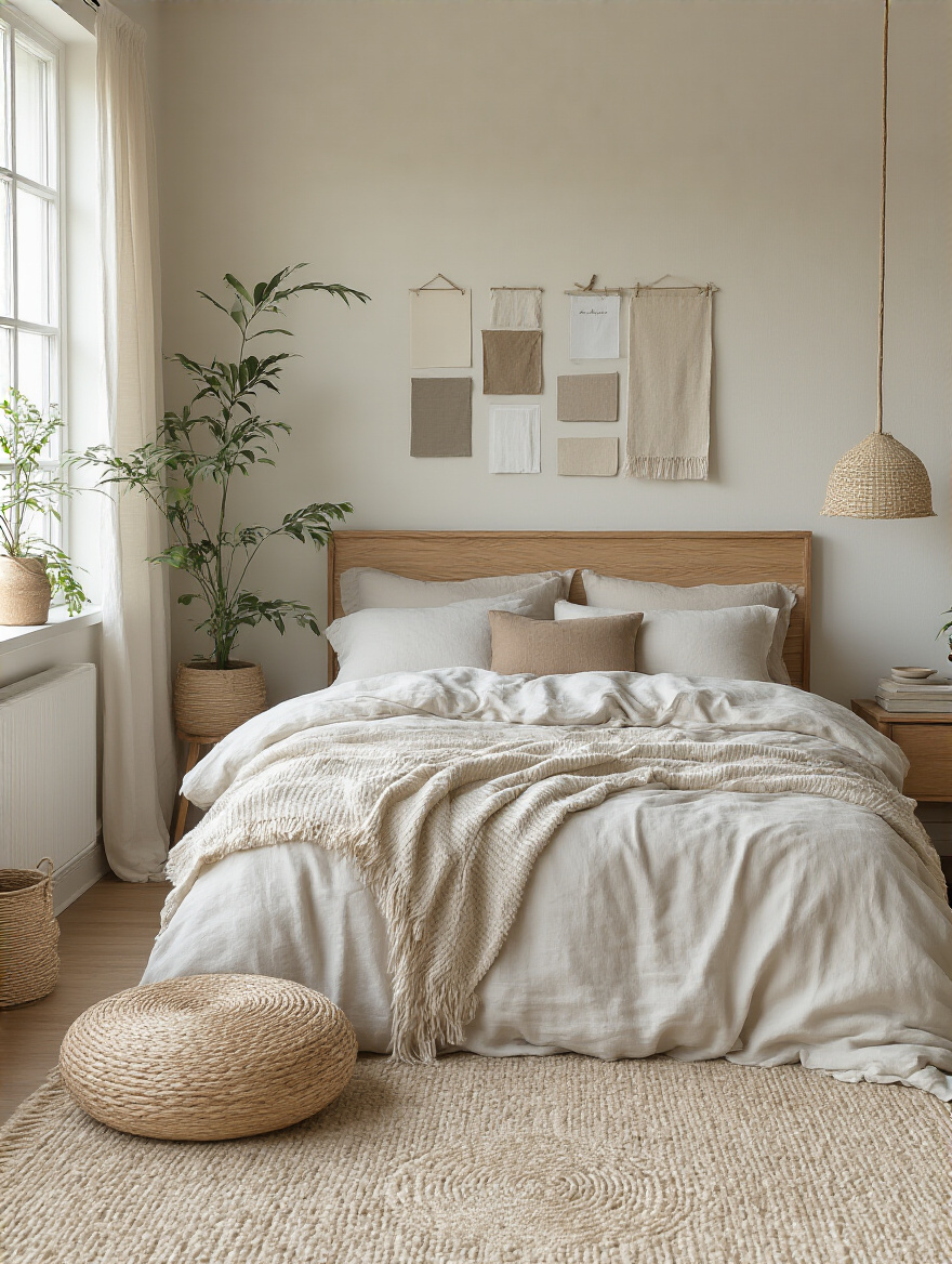 Vertical bedroom mood board reflecting dream aesthetic and personal style