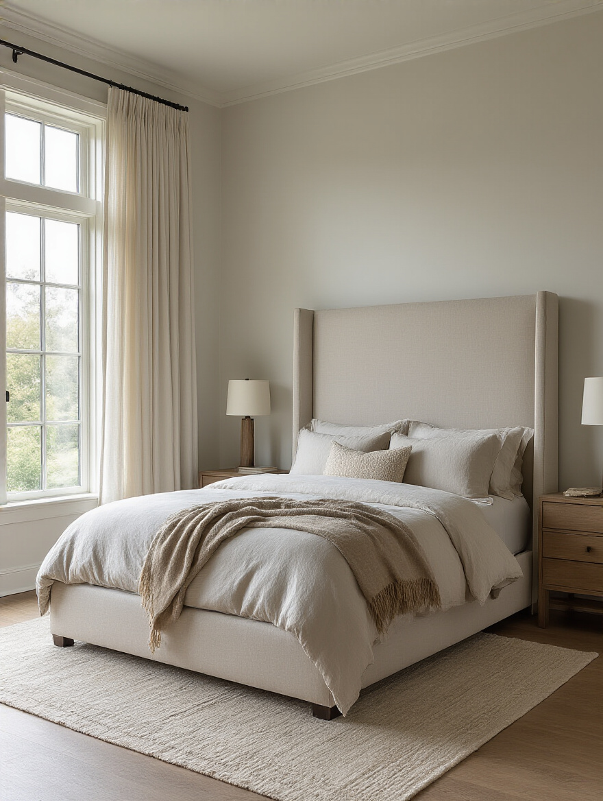 Luxurious bedroom centerpiece: high-quality bed