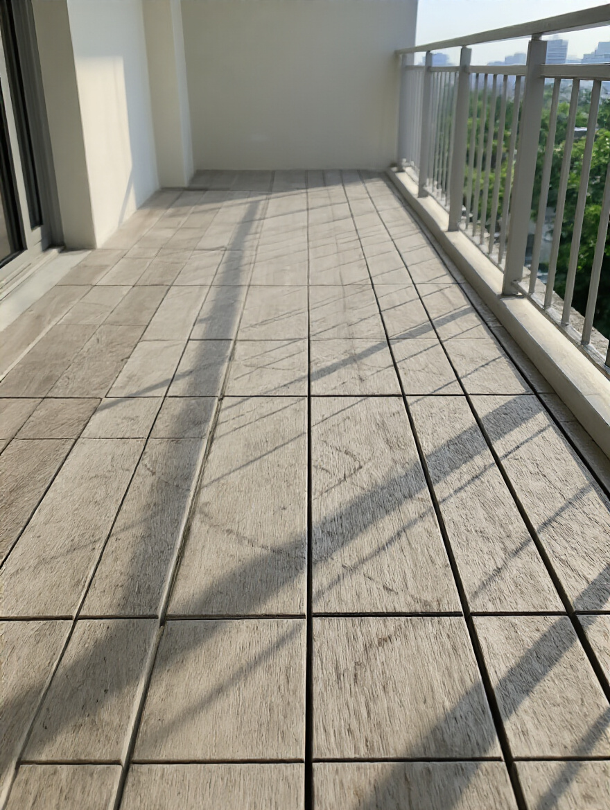 An illustration of a well-planned balcony floor with zones for distributing plant weight, emphasizing safe balcony load capacity for gardening.